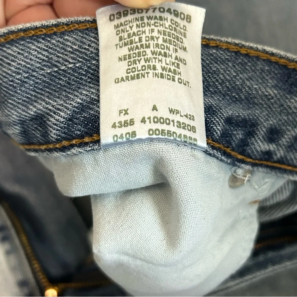 Vintage‎ Y2K Levis 550 Relaxed Mens 36X32 Light Wash 100% Cotton Label